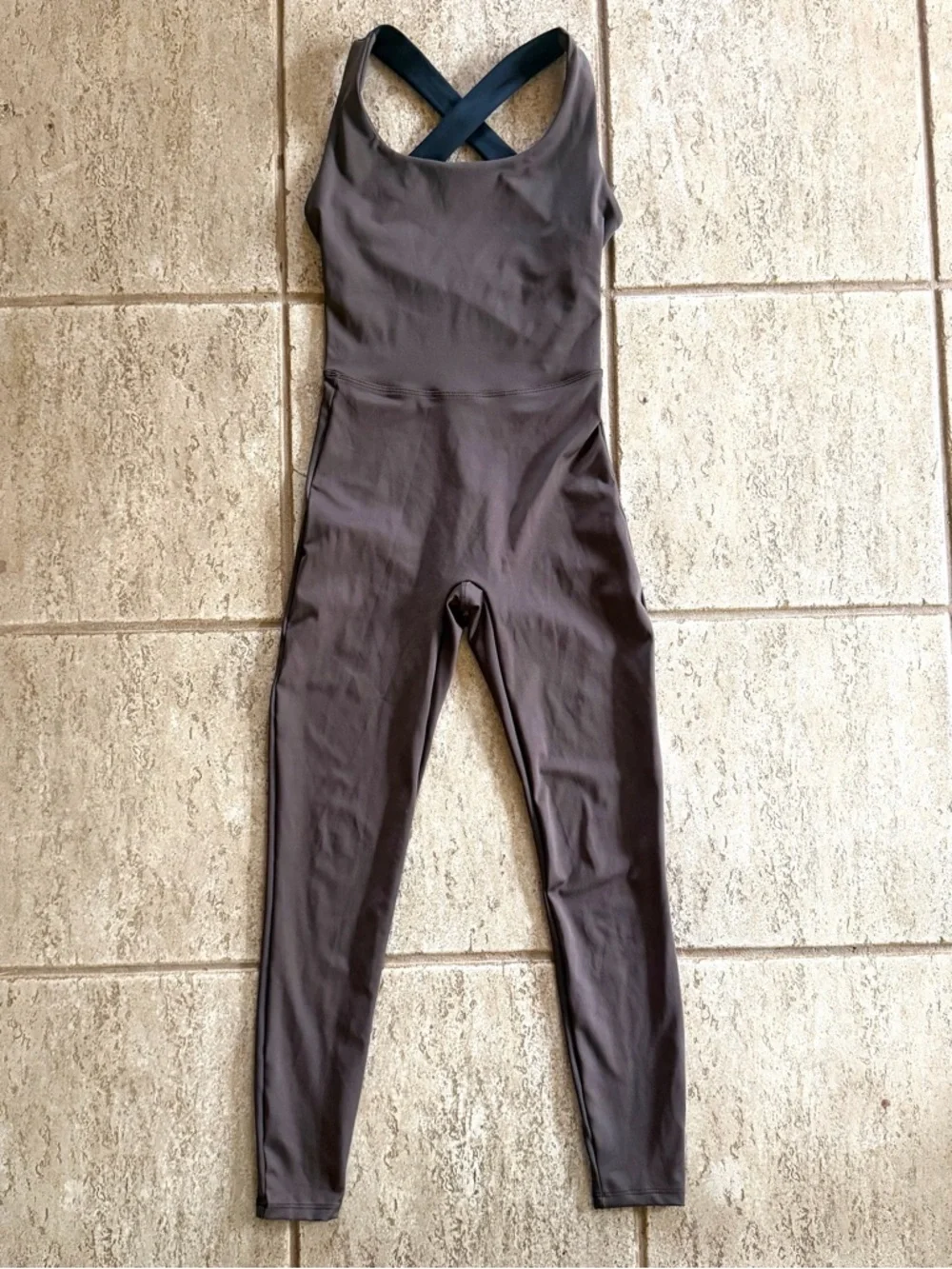 Heros Active‎ Brown Bodysuit Women’s Size Small Workout Jumpsuit Skinny Leg Gym